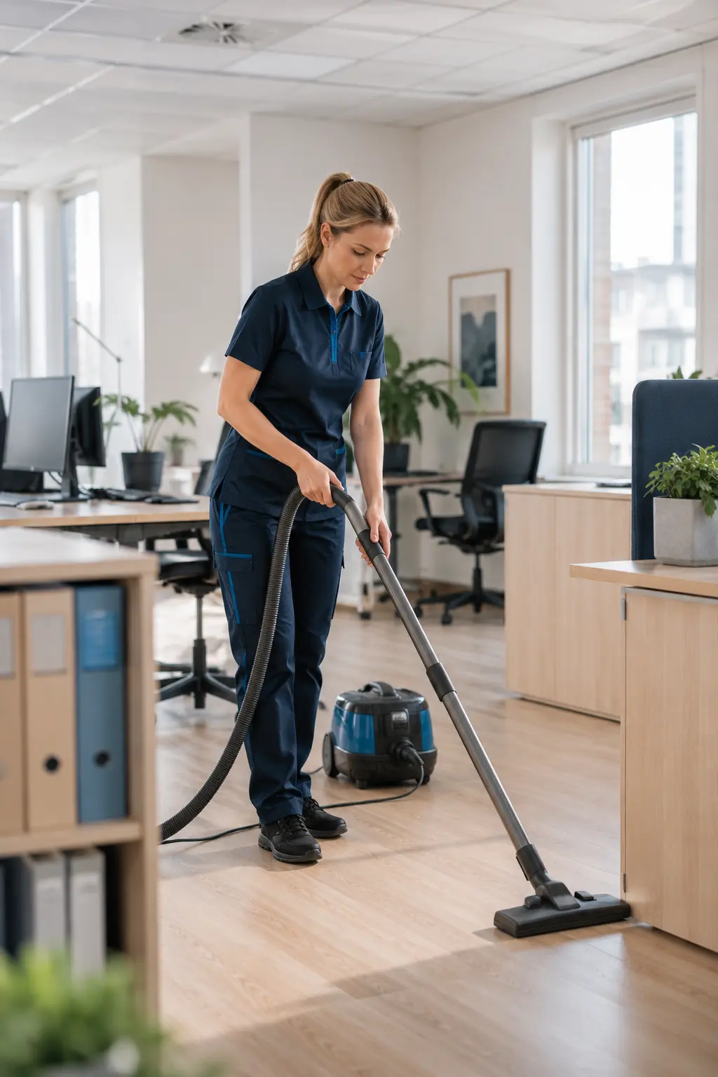Professionell kontorsstädning i en modern arbetsmiljö
